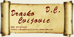 Draško Cvijović vizit kartica
